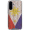 Philippines Flag Dark Wood Galaxy A36 5G Clear Case
